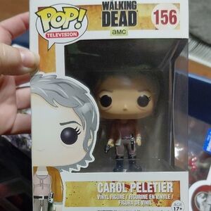 Funko Pop! Walking Dead Carol Peletier Figure with Gray Hair and Brown Outfit